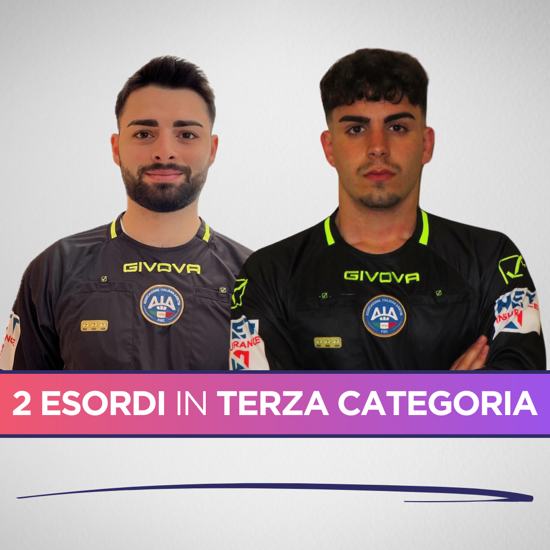 2 NUOVI ESORDI IN TERZA CATEGORIA